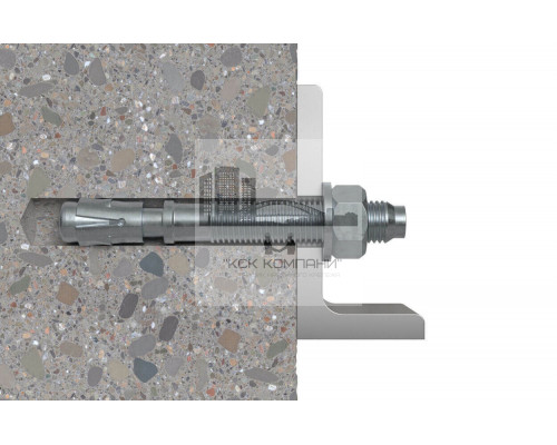 Анкер-болт клиновой fischer FBN II K A4 укороченный для бетона без трещин, M16x120/15 мм